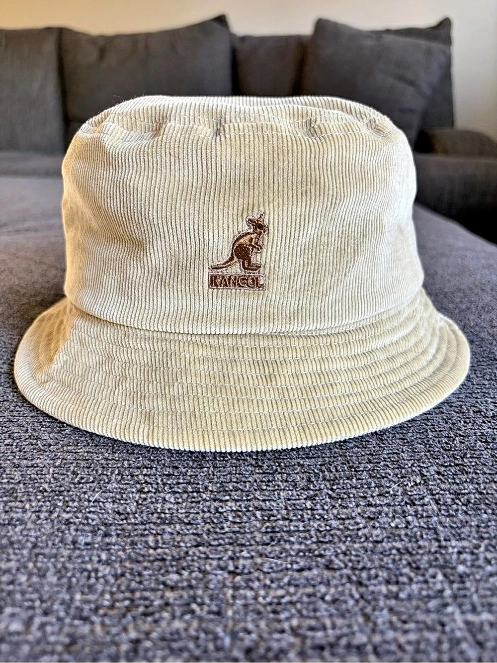 Kangol Cord Bucket Cream Medium NWT
